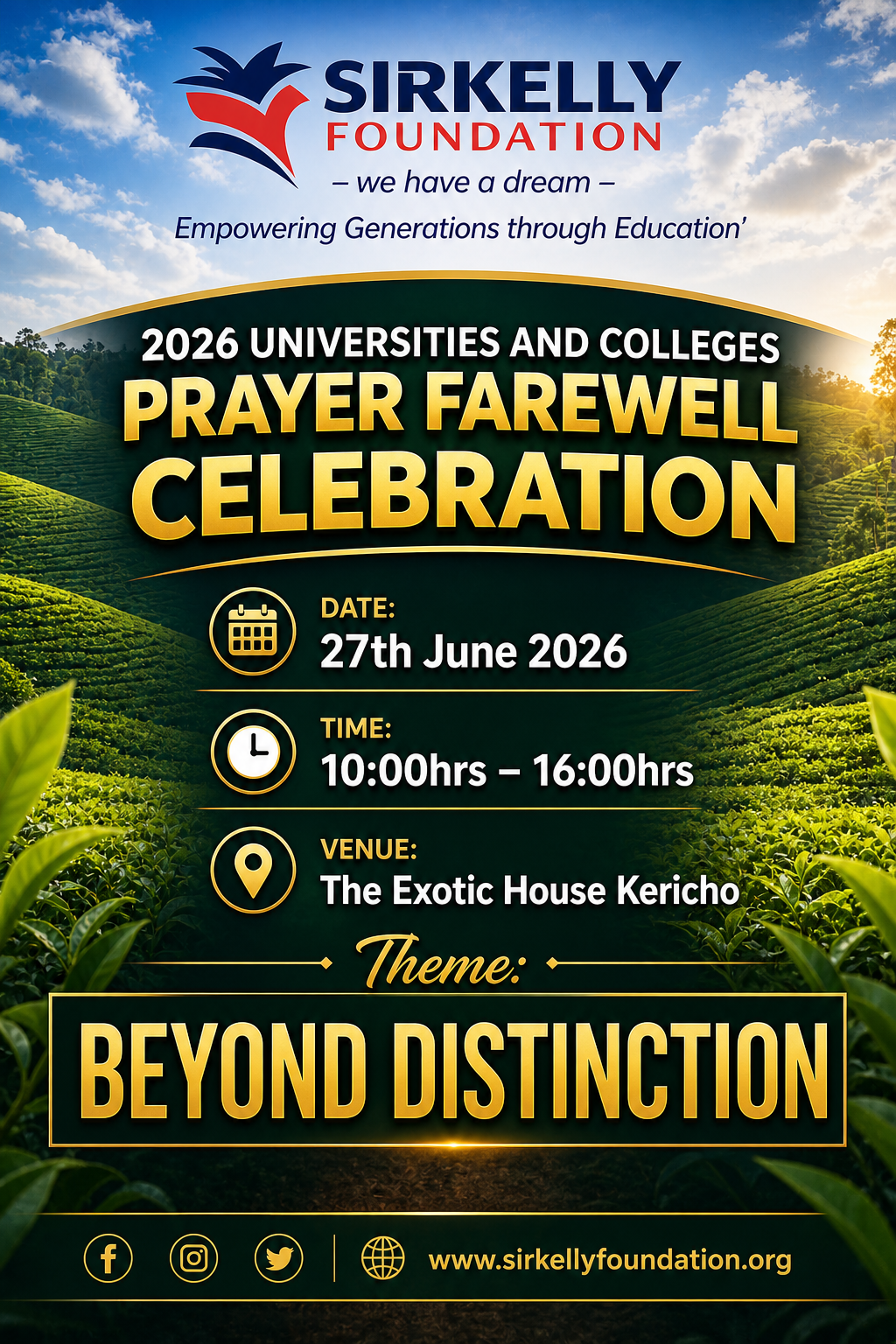 2026 Universities & Colleges Prayer Farewell Celebration